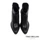 Tino Bellini義大利進口牛漆皮蛇紋高跟短靴_黑 product thumbnail 4
