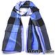 AnnaSofia 光澤柔滑格紋 亮緞面仿絲披肩絲巾圍巾(藍黑系) product thumbnail 4