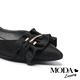 平底鞋 MODA Luxury 極致奢美金屬飾釦全真皮尖頭平底鞋－黑 product thumbnail 6