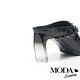 拖鞋 MODA Luxury 復古時尚鱷魚紋真皮高跟拖鞋－黑 product thumbnail 4