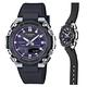 CASIO 卡西歐 G-SHOCK G-STEEL 纖薄 太陽能智慧藍芽雙顯錶-藍 GST-B600A-1A6 product thumbnail 2