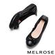 低跟鞋 MELROSE 舒適典雅角珠蝴蝶扭結牛皮楔型低跟鞋－黑 product thumbnail 5