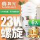 舞光6入組-23W螺旋省電燈泡 E27 120V(白光/黃光) product thumbnail 2