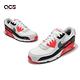 Nike 休閒鞋 Air Max 90 GTX 男鞋 白 灰 紅 防水 氣墊 FD5810-101 product thumbnail 7