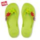 FitFlop IQUSHION FLOWER FLIP-FLOPS 花飾輕量人體工學戲水夾腳涼鞋-女(檸檬綠) product thumbnail 4