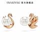 SWAROVSKI 施華洛世奇 Swarovski Swan 耳釘 天鵝, 黑色, 鍍玫瑰金色調 product thumbnail 5