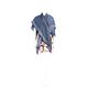MOSCHINO 雙問號菱格紋羊毛混紡藍色方型披肩 圍巾(140x140) product thumbnail 3