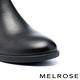 短靴 MELROSE 美樂斯 簡約質感M字釦鬆緊帶拼接牛皮厚底短靴－黑 product thumbnail 6