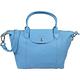 LONGCHAMP Le Pliage Cuir 折疊小羊皮短把兩用包(水藍/S) product thumbnail 2