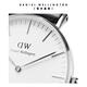 Daniel Wellington DW 手錶 Classic Reading 40mm爵士黑壓紋真皮錶-白錶盤-銀框 DW00100028 product thumbnail 6