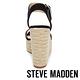 STEVE MADDEN-SANTORINI 一字草編楔型高跟涼鞋-黑色 product thumbnail 4