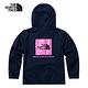 【The North Face 官方旗艦】北面兒童藍色防風防曬醒目LOGO印花連帽外套｜87578K2 product thumbnail 3