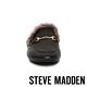 STEVE MADDEN-MYNX 絨毛馬銜扣真皮低跟穆勒鞋-黑色 product thumbnail 4