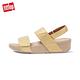 FitFlop MINA TEXTURED GLITZ BACK-STRAP SANDALS寬帶可調整式後帶涼鞋-女(金鉑色) product thumbnail 3