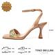 TINO BELLINI 巴西進口全真皮亮粉繫踝高跟涼鞋FSLT025(金色) product thumbnail 2