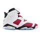 Nike 休閒鞋 Air Jordan 6 Retro 女鞋 經典款 喬丹六代 復刻 質感 穿搭 白 紅 384665106 product thumbnail 6