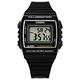 CASIO 卡西歐 計時電子橡膠手錶-黑色 W-215H-1A 38mm product thumbnail 2