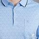 Pierre Cardin皮爾卡登 男款 印花長袖POLO衫-水藍色(5225261-35) product thumbnail 6