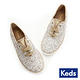 Keds 百變印花綁帶休閒鞋（For Kids）-金/亮片 product thumbnail 3