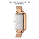 Daniel Wellington DW 手錶 Quadro Unitone 20X26幻彩麥穗式金屬編織小方錶 玫瑰金 DW00100484 product thumbnail 5