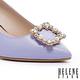 高跟鞋 HELENE SPARK 優雅奢華晶鑽珍珠方釦羊皮尖頭高跟鞋－紫 product thumbnail 6