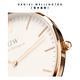 Daniel Wellington DW 手錶 Classic Bristol 40mm深棕真皮皮革錶-白錶盤-玫瑰金框 DW00100009 product thumbnail 6