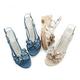 GDC-立體花朵造型軟木跟真皮楔型厚底涼鞋-藍色 product thumbnail 5