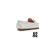 低跟鞋 AS 俐落簡約鑽飾鱷魚紋全真皮樂福低跟鞋－白 product thumbnail 4