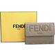 FENDI Roma 字母烙印小牛皮釦式短夾(灰色) product thumbnail 5