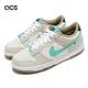 Nike 休閒鞋 Dunk Low GS 童鞋 大童 女鞋 灰 薄荷綠 Tan Mint 皮革 經典 低筒 DX6063-131 product thumbnail 3