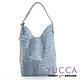 YUCCA -個性鱷魚紋牛皮水桶包 -牛仔藍- D0044078C56 product thumbnail 3