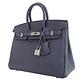 HERMES BIRKIN Togo牛皮柏金包( 25CM/午夜藍2Z/銀釦) product thumbnail 2