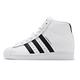 adidas 休閒鞋 Superstar 復古 高筒 女鞋 愛迪達 內增高 金標 皮革 貝殼頭 白 黑 FW0118 product thumbnail 2