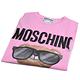 MOSCHINO 葡萄牙製100%棉墨鏡泰迪熊寬鬆版短袖圓領T恤(粉紅色) product thumbnail 4