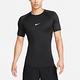 Nike 短袖 Pro Dri-FIT Tight 男款 黑 白 合身 吸濕排汗 運動上衣 小勾 FB7933-010 product thumbnail 4