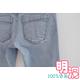復古不修邊顯瘦低腰牛仔褲(淺藍色)-100%明洞 product thumbnail 5