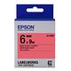 EPSON C53S652402 LK-2RBP粉彩系列紅底黑字標籤帶(寬度6mm) product thumbnail 2