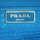 PRADA Saffiano Lux三角浮雕LOGO防刮牛皮拉鍊手提/斜背包(小-水藍) product thumbnail 8