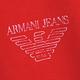 ARMANI JEANS 義大利製品牌LOGO圖騰V領T恤(紅) product thumbnail 5