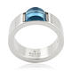 GUCCI 水藍色水晶鑲嵌純銀戒指(10/12號) product thumbnail 2