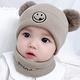 iSFun 雙邊毛球 彈性嬰幼兒童保暖毛線帽+脖圍 4色可選 product thumbnail 3