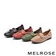 低跟鞋 MELROSE 美樂斯 懷舊時尚鍊條水染牛皮樂福方頭低跟鞋－紅 product thumbnail 7