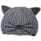 KARL LAGERFELD Choupette 金蔥細節深灰色貓咪造型針織帽 product thumbnail 2