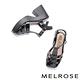 涼鞋 MELROSE 美樂斯 質感率性編織帶造型牛漆皮方頭高跟涼鞋－黑 product thumbnail 5