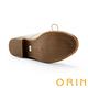 ORIN 綁帶縫線真皮低跟 女 德比鞋 米色 product thumbnail 6