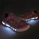 Skechers 休閒鞋 S Lights GlowBrites 童 燈鞋 閃亮亮 彩紅金屬光澤 魔鬼氈 中童 粉 彩 302306-LPKMT product thumbnail 8