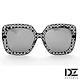 DZ 網紅款雕鏤平版型 抗UV防曬太陽眼鏡墨鏡(黑框水銀膜) product thumbnail 4