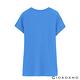 GIORDANO 女裝英文口號純棉印花TEE-33 杜若藍 product thumbnail 4