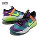 Nike 籃球鞋 Air Zoom Crossover GS 大童鞋 女鞋 藍 綠 紫 氣墊 緩震 運動鞋 DC5216-301 product thumbnail 7