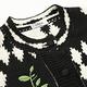 OUWEY歐薇 田園菱格緹花刺繡造型針織外套(黑色；S-M)3224395213 product thumbnail 3